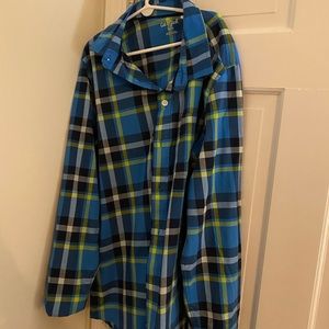 Cat & Jack Button Down Plaid Shirt Size XL